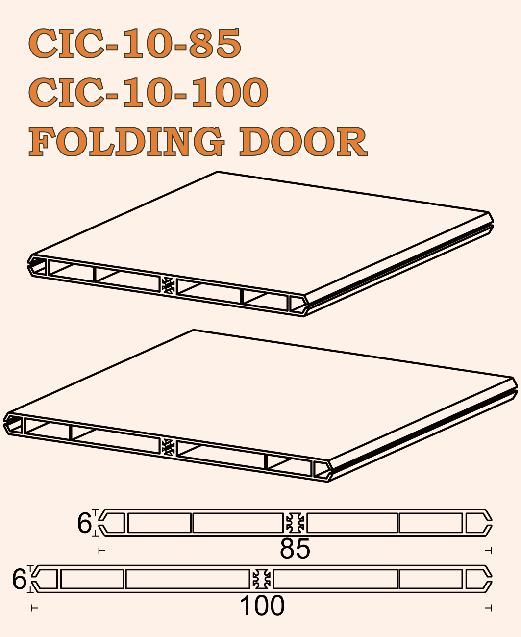 CIC-10-85 & CIC-10-100 FOLDING DOOR